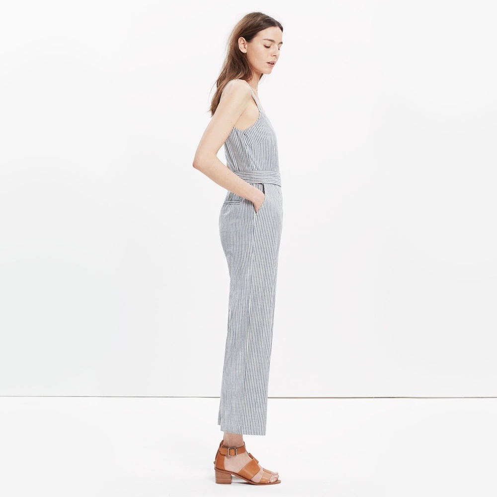 Madewell Muralist Stipe Crop Jumpsuit